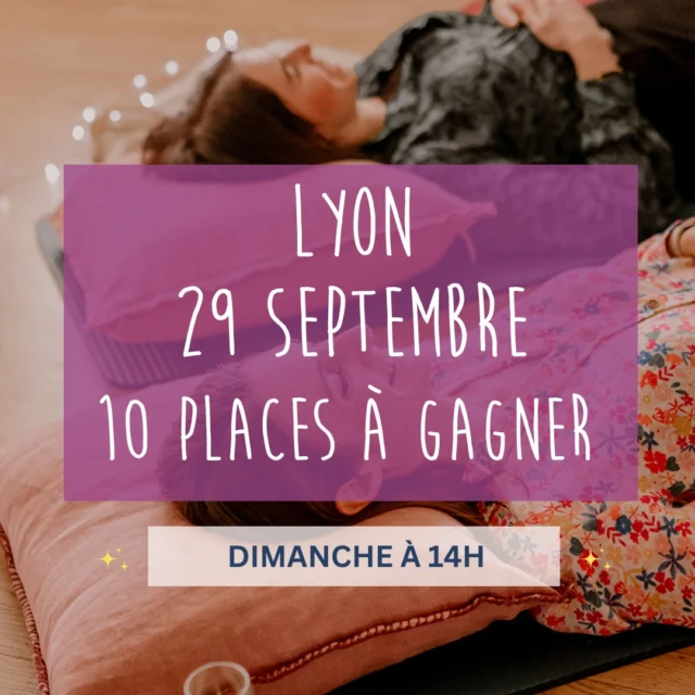 [10 PLACES À GAGNER POUR L'EVENEMENT DE LYON] 🎁🎉🎉

Vive la rentrée!!!! On vous offre 10 places pour partir du bon pied!!!! 

Tentez votre chance et venez vivre l'expérience bien être et beauté de Mlle Violette pendant 3h! 🌸

Pour participer c’est fastoche il vous suffit de : 

1/ Copier cette phrase : “Je veux venir sur l’évènement de LYON le 29 septembre à 14h”
2/ Copier le mantra qui s’applique le mieux à votre mood du moment : 🤩
➡️ Mon bien être est ma priorité, je m’accorde de l’importance 
➡️ Je me concentre sur ce qui est vraiment essentiel pour moi 
➡️ J’apporte du bonheur et de la sérénité dans ma vie 

C'est easy alors go les filles 🏃‍♀️🏃‍♀️
Résultats du concours jeudi 19 septembre!! 

#jeu #concours #rentrée #lyon #bienetre #beaute #gogogo