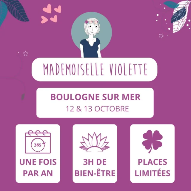 [BOULOGNE SUR MER] les 12 & 13 Octobre
🌾IL NE RESTE PLUS QUE 22 PLACES🌾
Votre moment bien-être entre copines pourra-t-il attendre un an de plus ? 🤩
Si la réponse est non, transférez vite ce beau programme à votre copine chérie, faites garder chien, chat ou enfants pendant 3h et rejoignez-nous !🎉
Infos et résa : https://www.mademoiselleviolette.com/offre-bien-etre-beaute/boulogne-sur-mer-lexperience-bien-etre-et-beaute-des-12-13-octobre-2024/